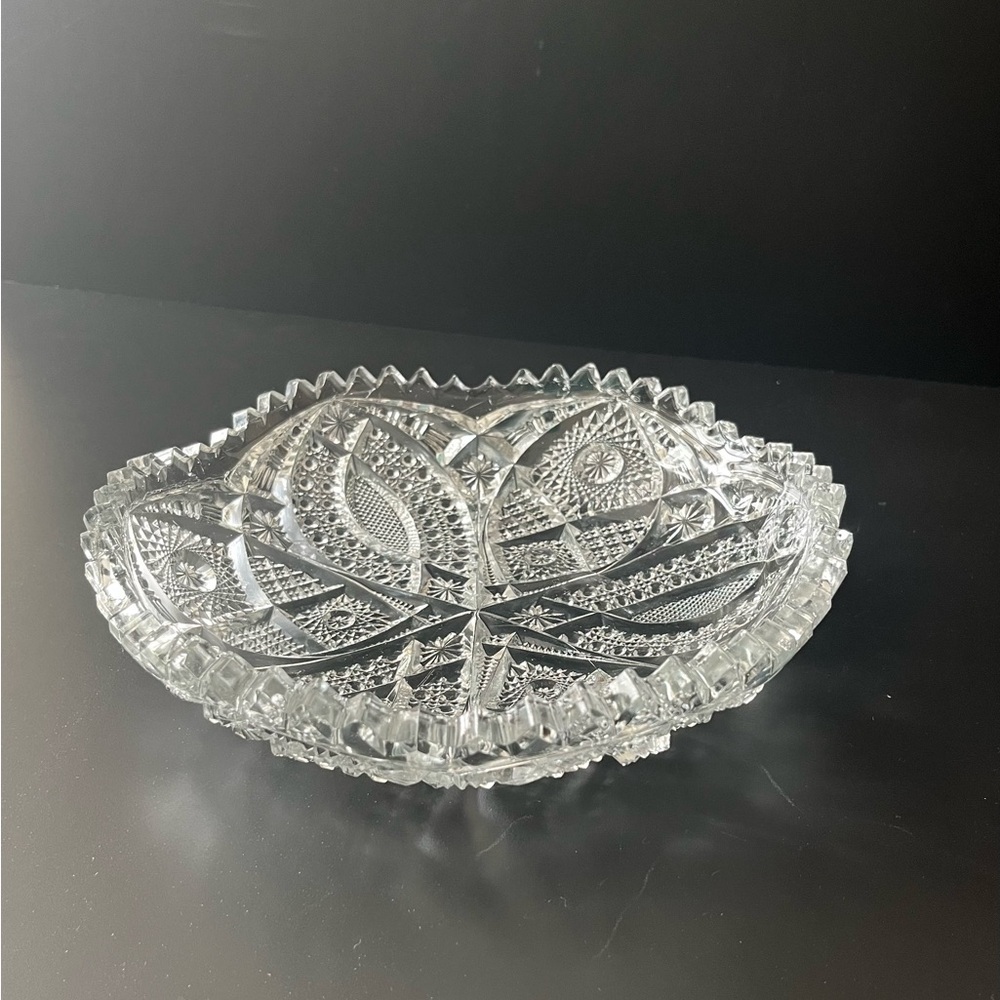 Antique Pressed Glass Replica Bowl by Nucut, 1920s